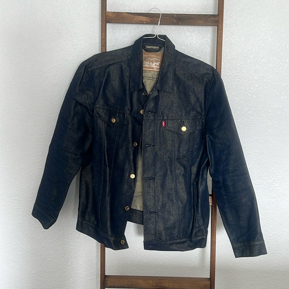 Shimmery blue jean Levi jacket